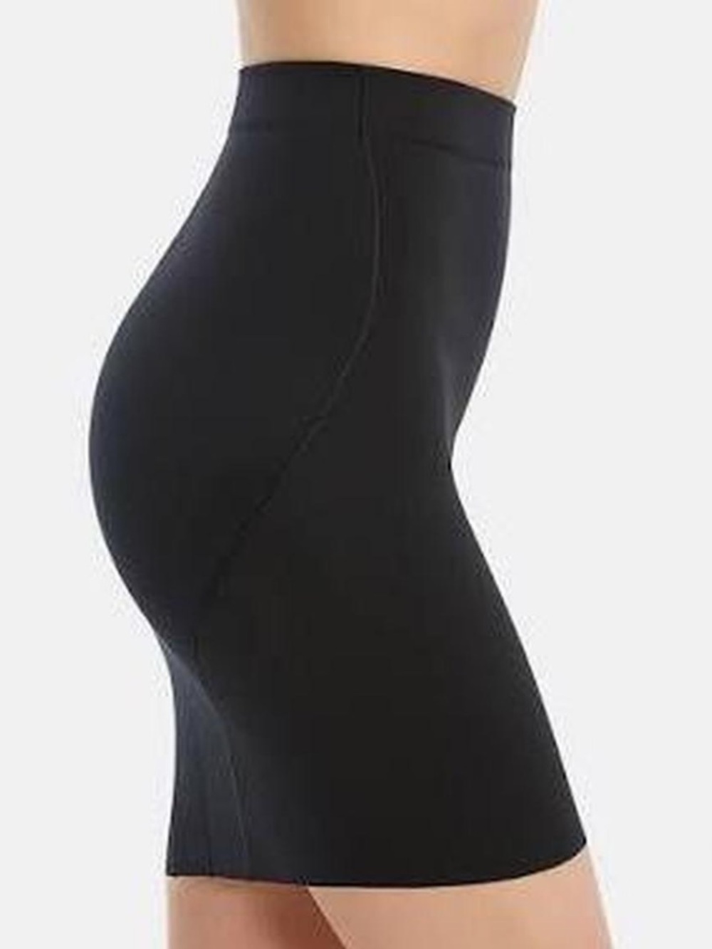 Nwt SPANX High-Waist Smoothing Slimming Black Pencil Skirt Shape-wear large